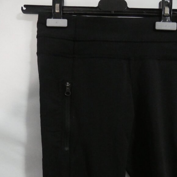LULULEMON ATHLETICA | size 4 | Black Yoga Leggings | Mesh Panels | Zip Pockets - Picture 3 of 16